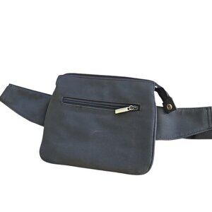 Unisex Fanny Pack Black 5 Pocket Waist Bag
